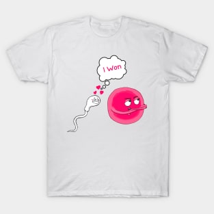 Cute Sperm and Egg Ovum Cute Couple T-Shirt